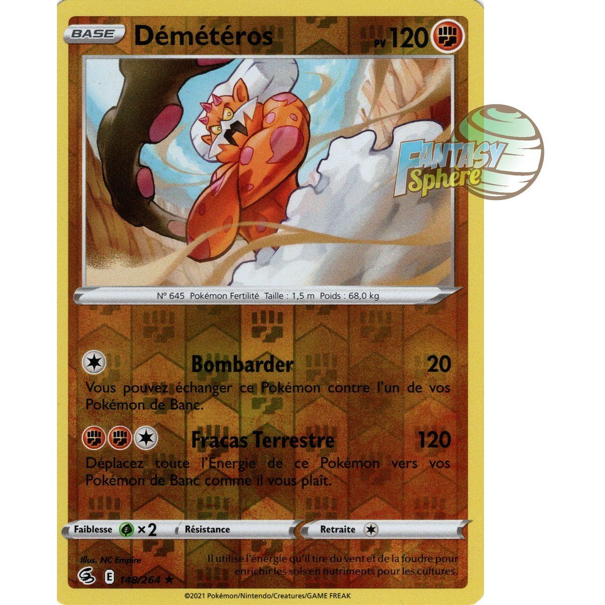Landorus - Reverse 148/264 - Sword and Shield 8 Fist of Fusion