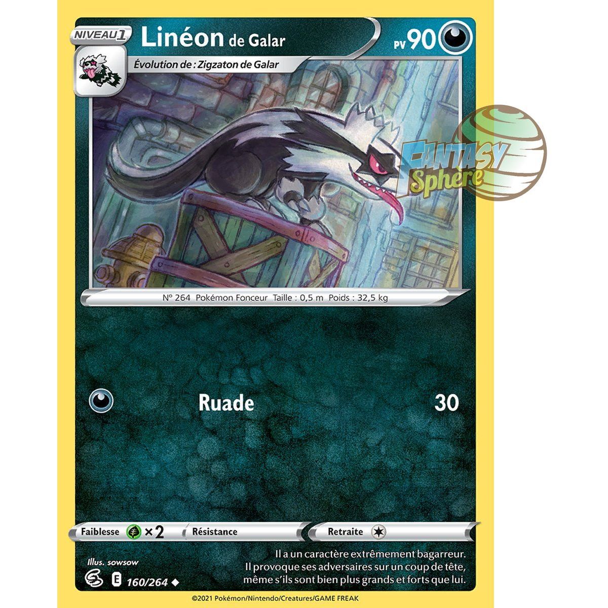 Galarian Linéon - Uncommon 160/264 - Sword and Shield 8 Fusion Fist