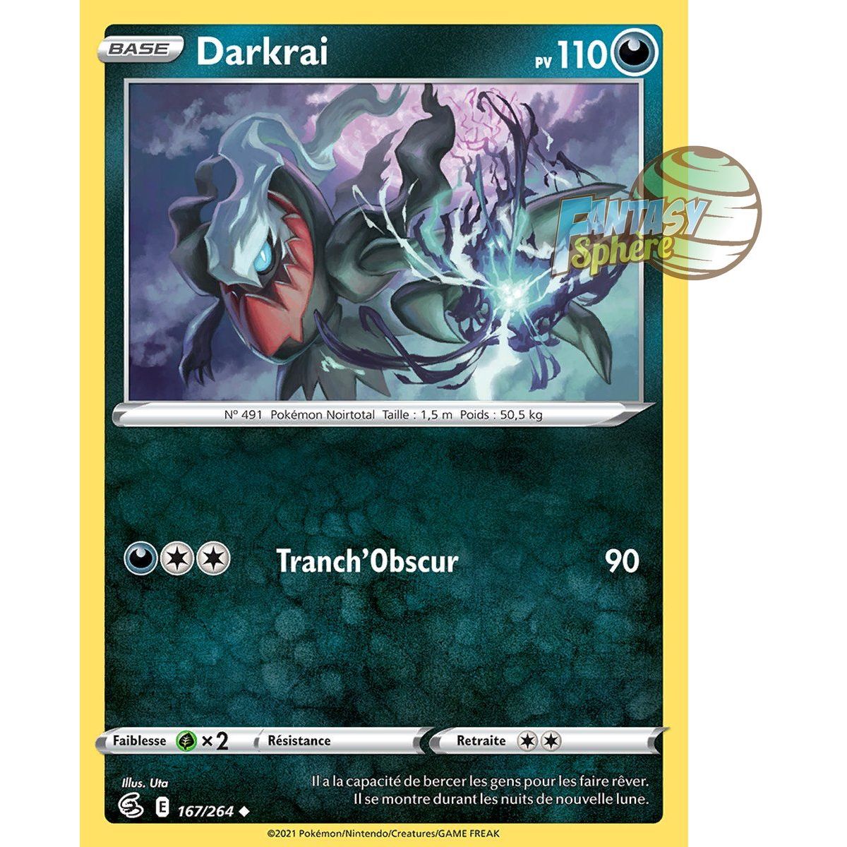 Darkrai - Uncommon 167/264 - Sword and Shield 8 Fusion Fist