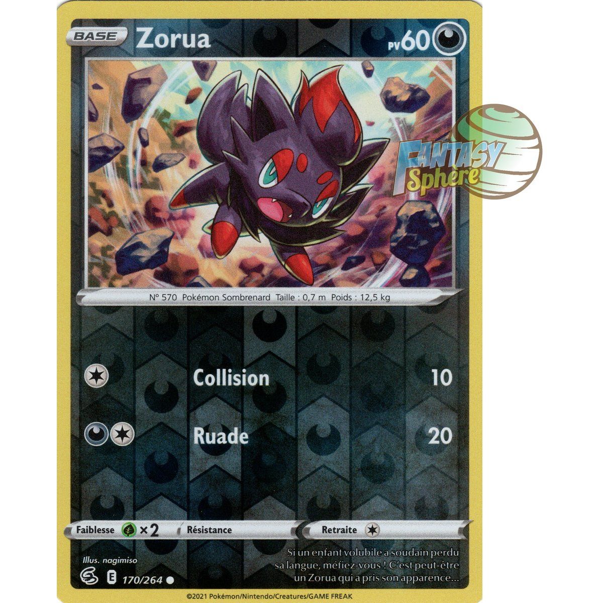 Zorua - Reverse 170/264 - Sword and Shield 8 Fusion Fist