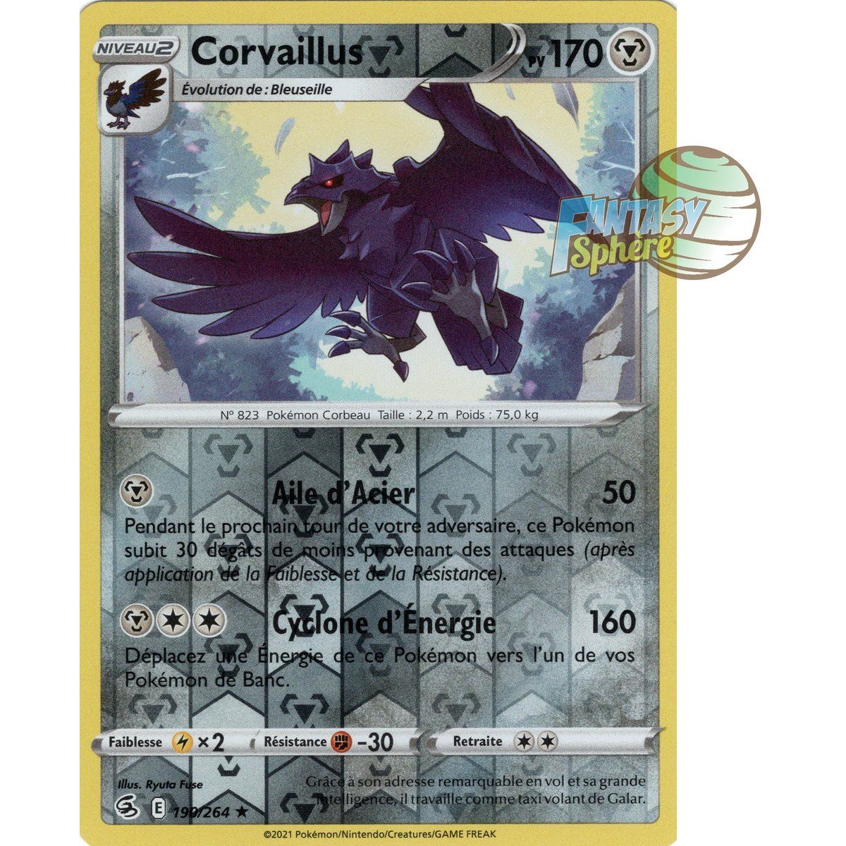 Corviknight - Reverse 190/264 - Sword and Shield 8 Fist of Fusion