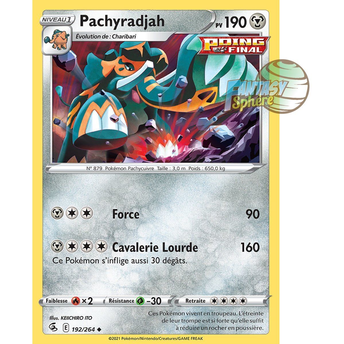Pachyradjah - Uncommon 192/264 - Sword and Shield 8 Fusion Fist