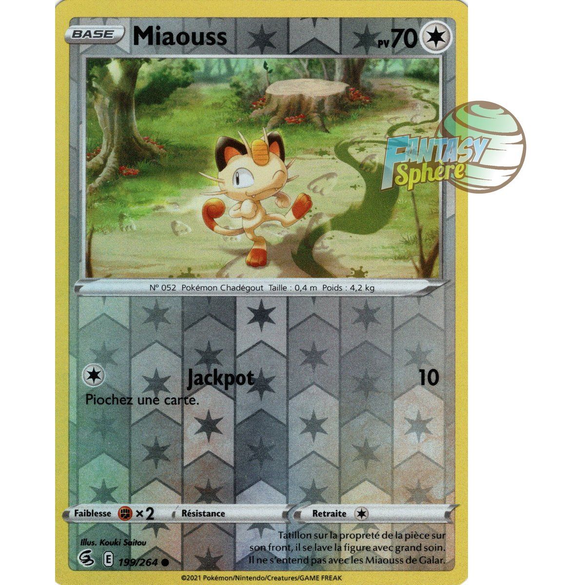 Meowth - Reverse 199/264 - Sword and Shield 8 Fusion Fist