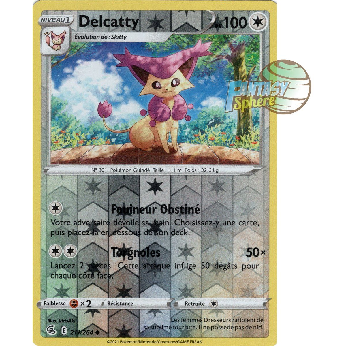 Delcatty - Reverse 211/264 - Sword and Shield 8 Fist of Fusion