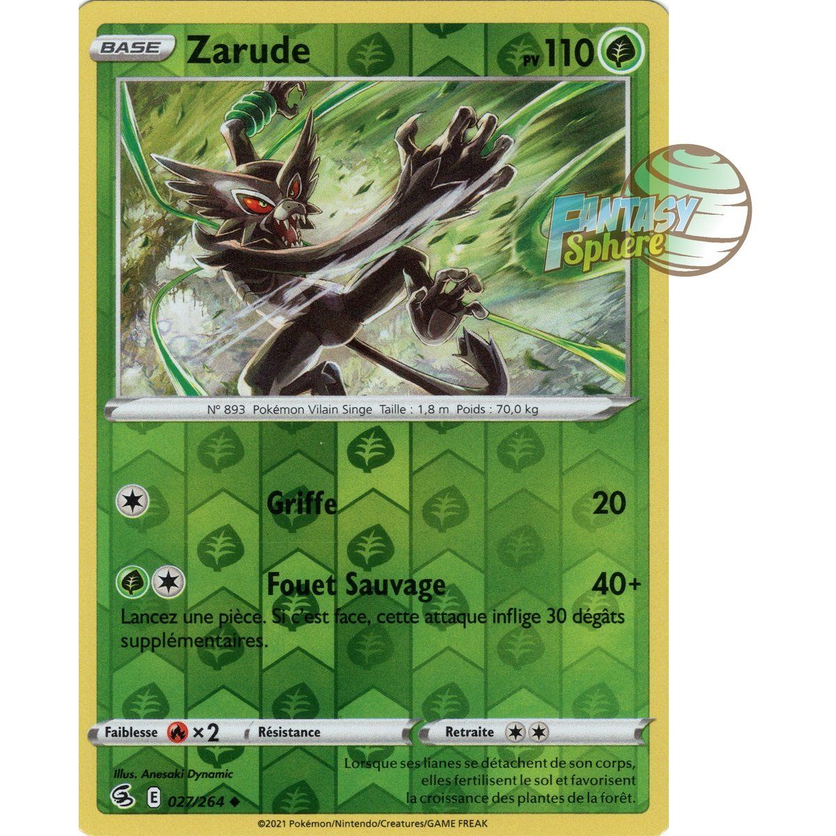 Zarude - Reverse 27/264 - Sword and Shield 8 Fist of Fusion