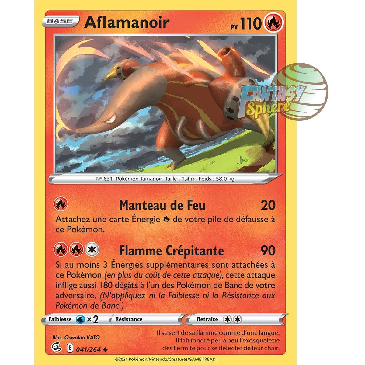 Aflamanoir - Uncommon 41/264 - Sword and Shield 8 Fusion Fist