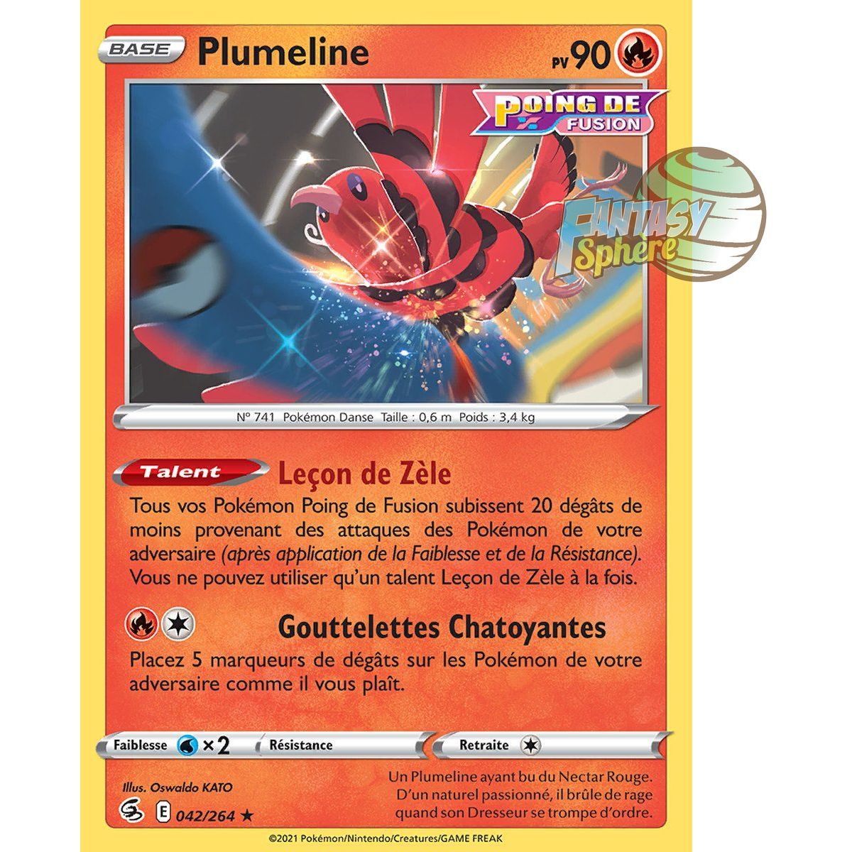 Plumeline - Rare 42/264 - Sword and Shield 8 Fusion Fist