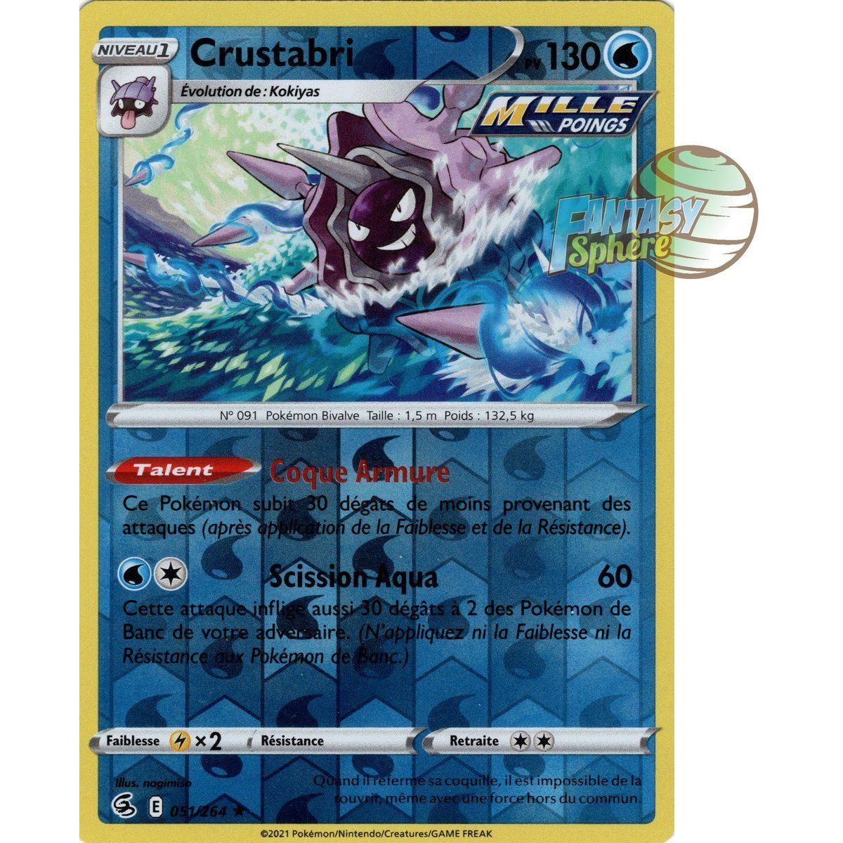 Crustabri - Reverse 51/264 - Sword and Shield 8 Fist of Fusion