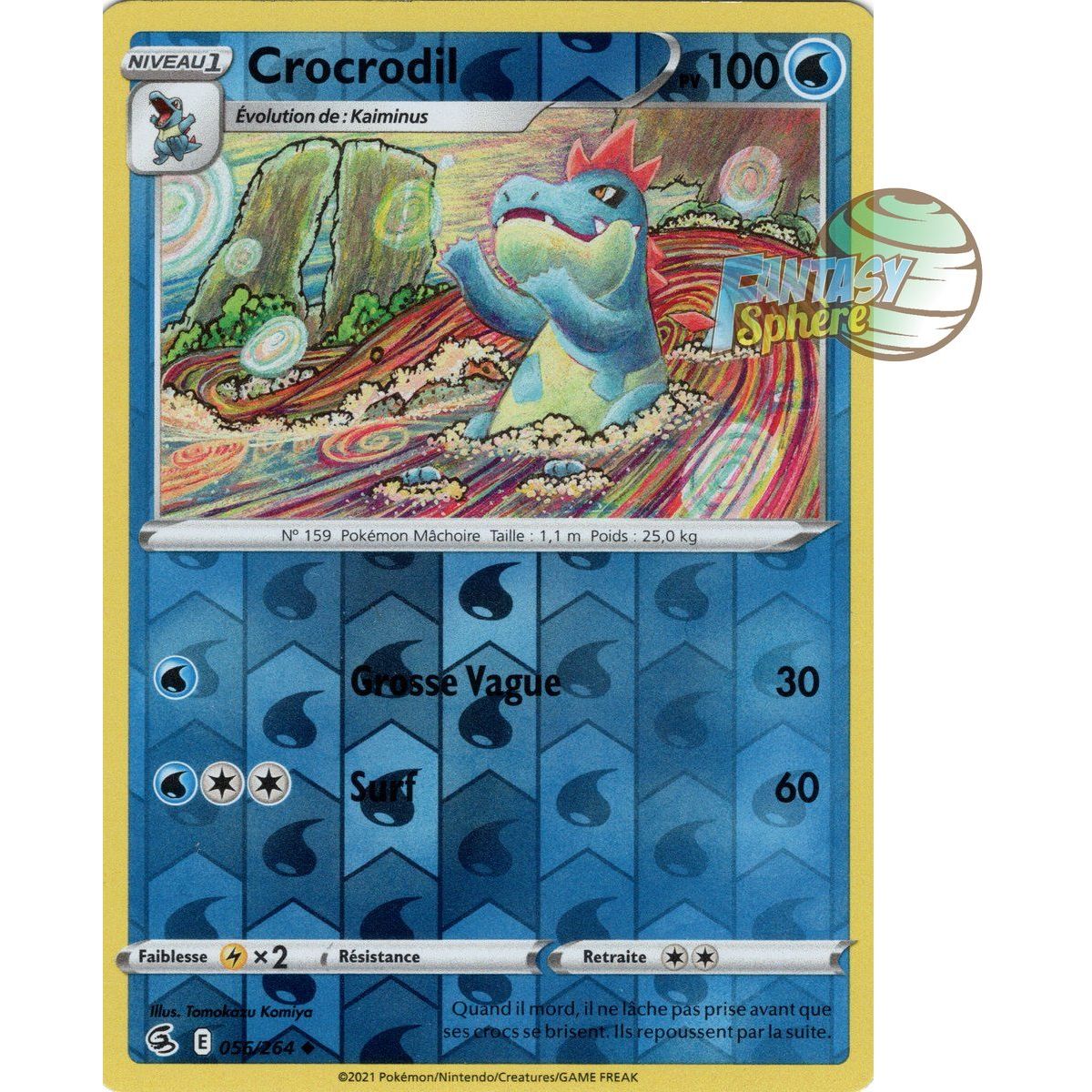Crocrodil - Reverse 56/264 - Sword and Shield 8 Fist of Fusion