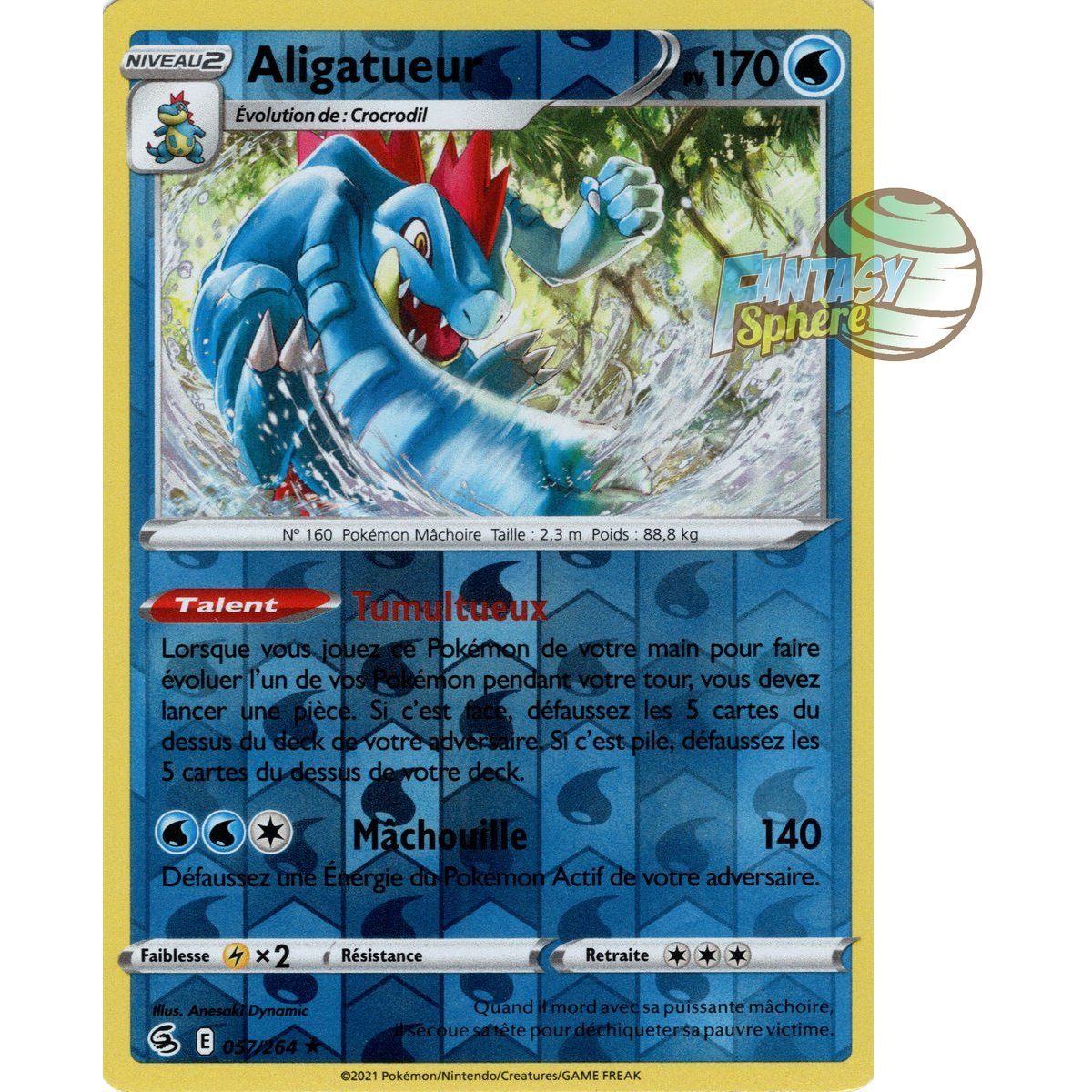 Alligatueur - Reverse 57/264 - Sword and Shield 8 Fist of Fusion