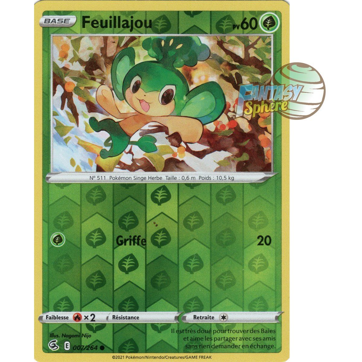 Feuillajou - Reverse 7/264 - Sword and Shield 8 Fist of Fusion