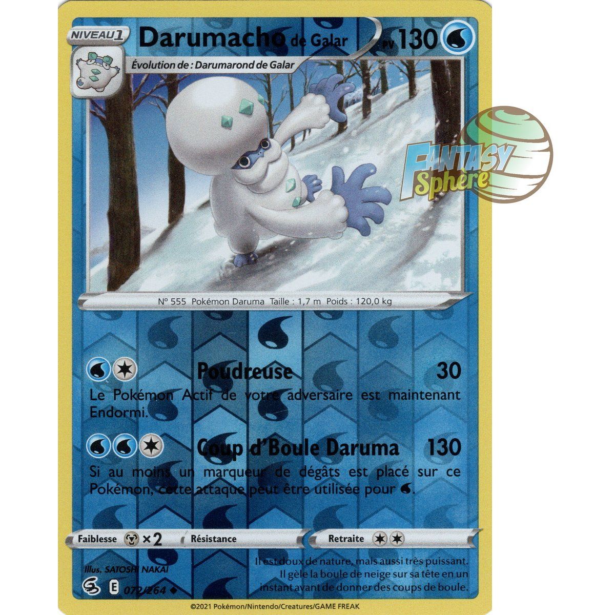 Galarian Darumacho - Reverse 72/264 - Sword and Shield 8 Fist of Fusion