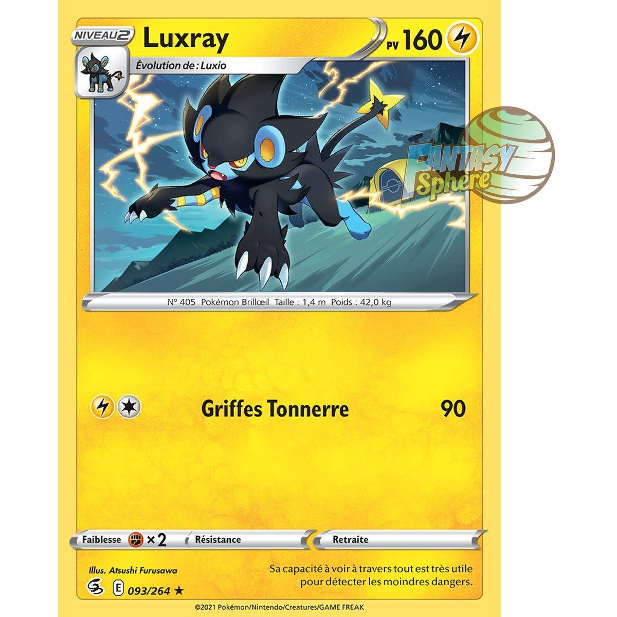 Luxray - Rare 93/264 - Sword and Shield 8 Fist of Fusion