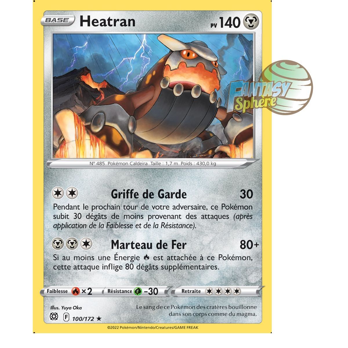 Item Heatran - Rare 100/172 - Sword and Shield 9 Sparkling Stars