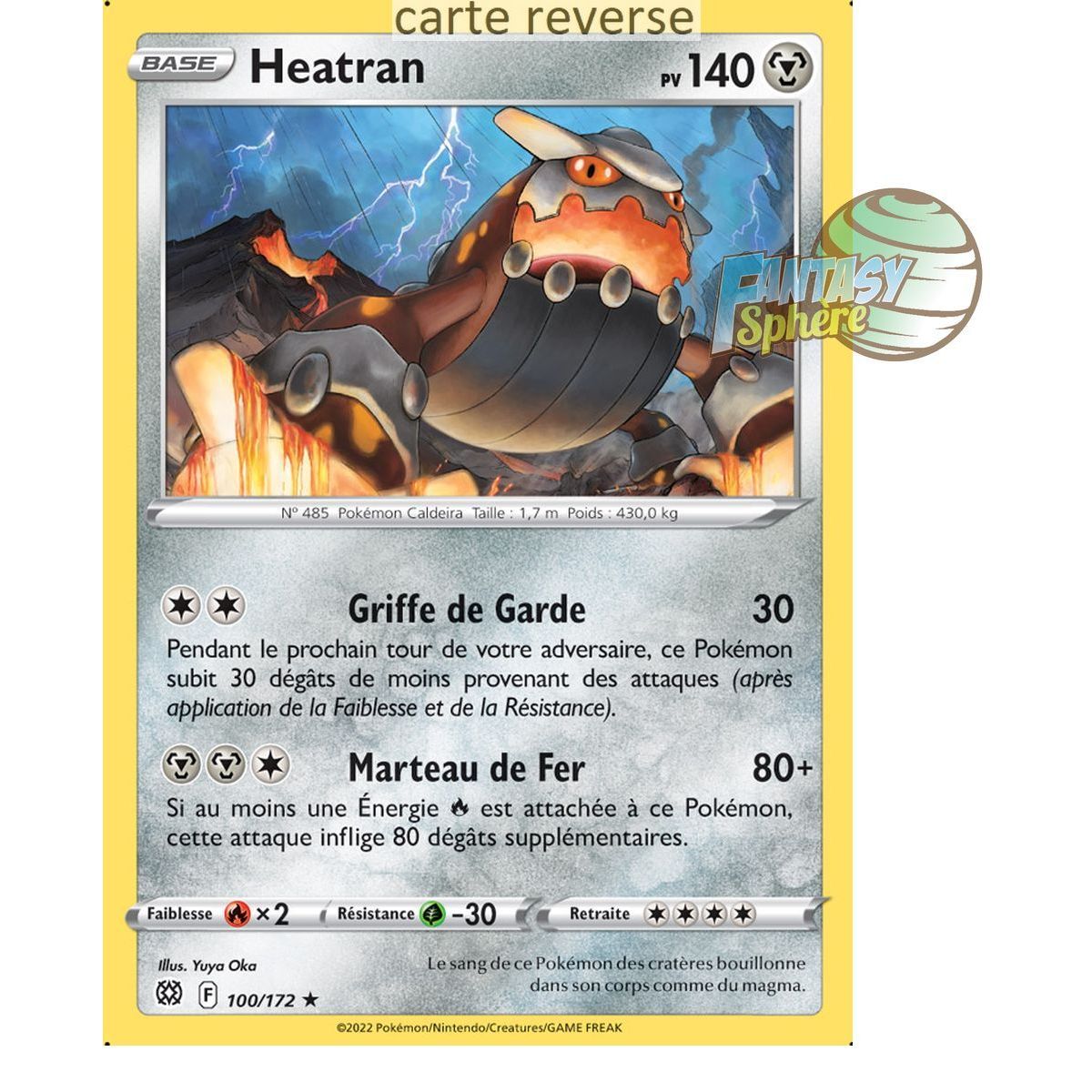 Heatran - Reverse 100/172 - Sword and Shield 9 Sparkling Stars