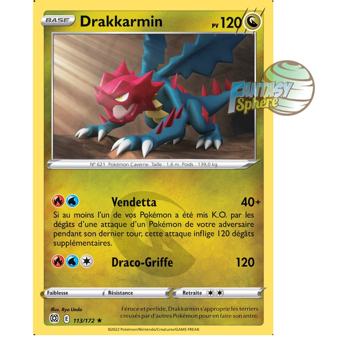 Drakkarmin - Rare 113/172 - Sword and Shield 9 Sparkling Stars