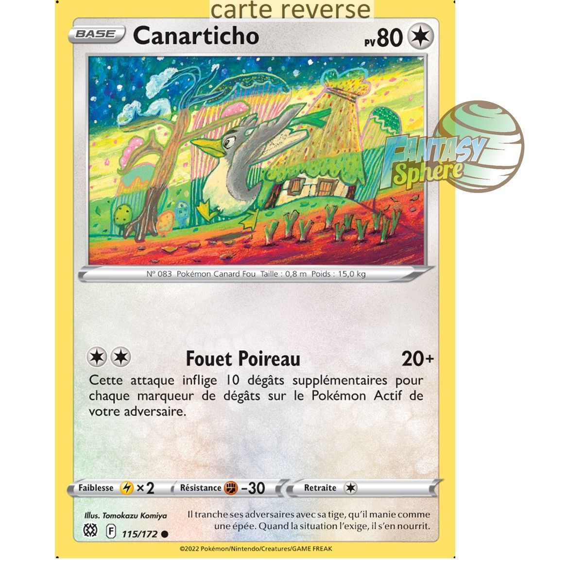 Canarticho - Reverse 115/172 - Sword and Shield 9 Sparkling Stars