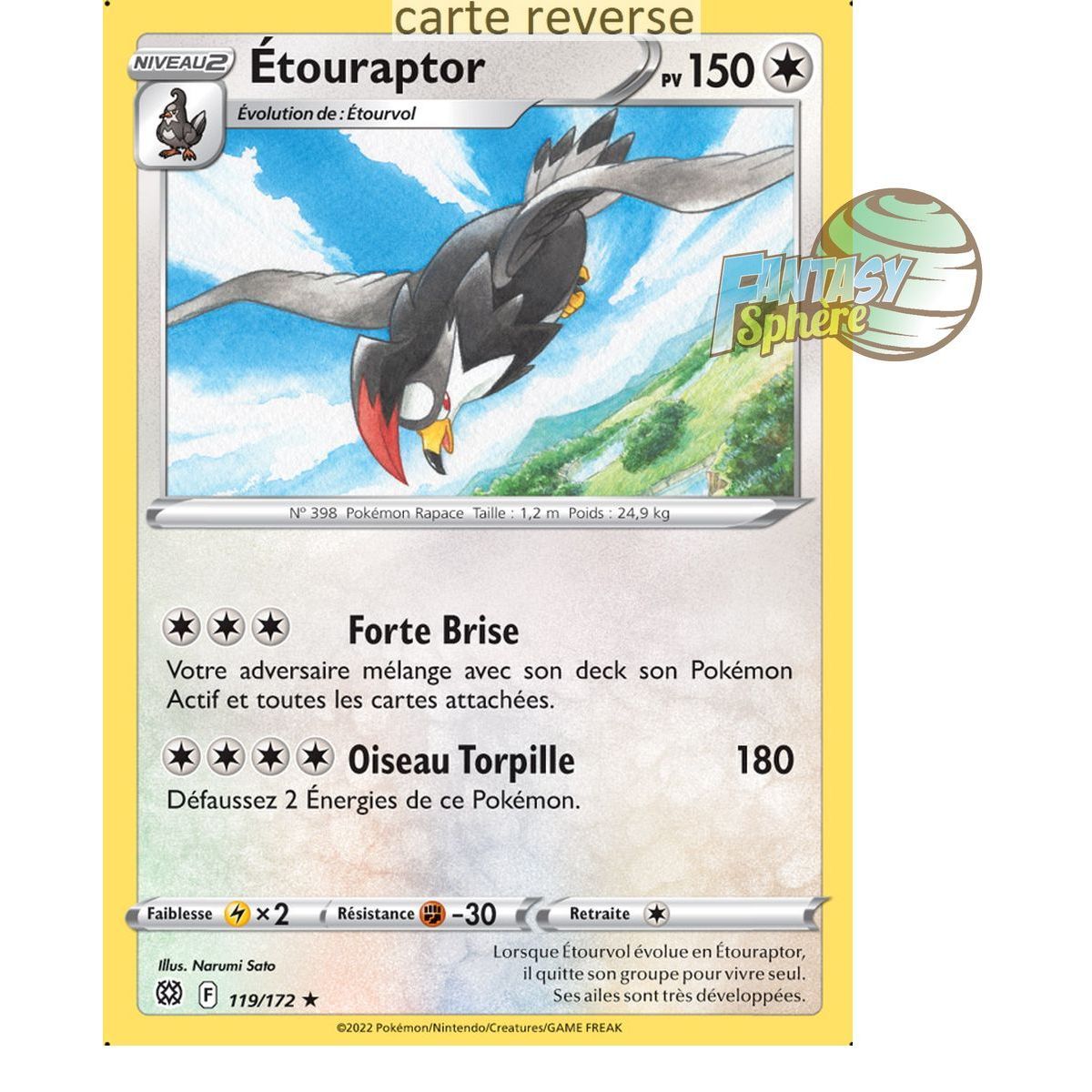 Staraptor - Reverse 119/172 - Sword and Shield 9 Sparkling Stars