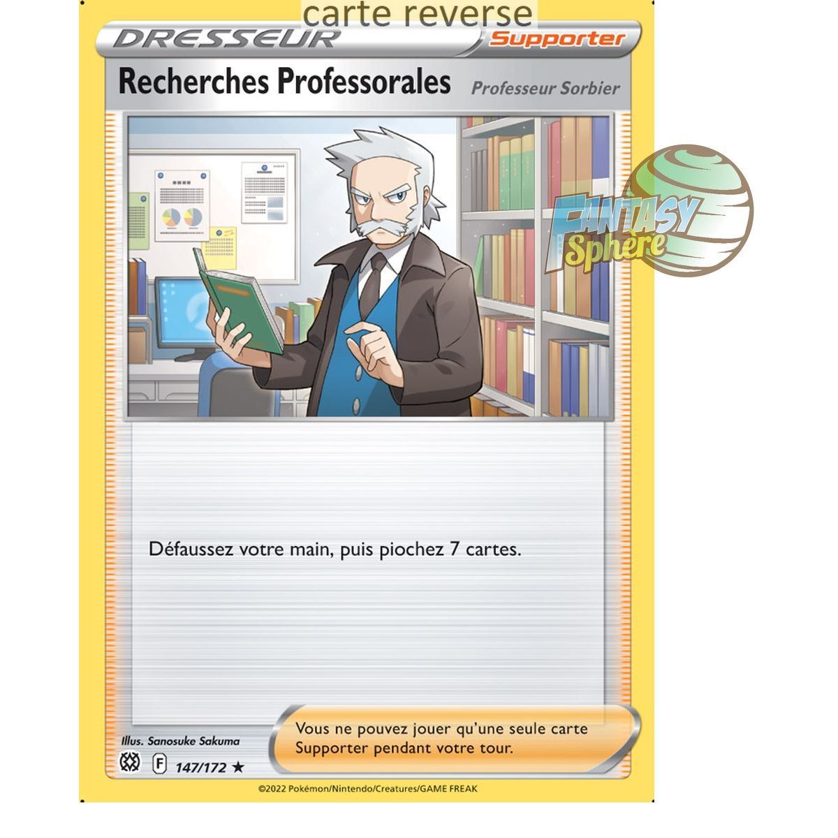 Professorial Research (Professor Sorbier) - Reverse 147/172 - Sword and Shield 9 Sparkling Stars