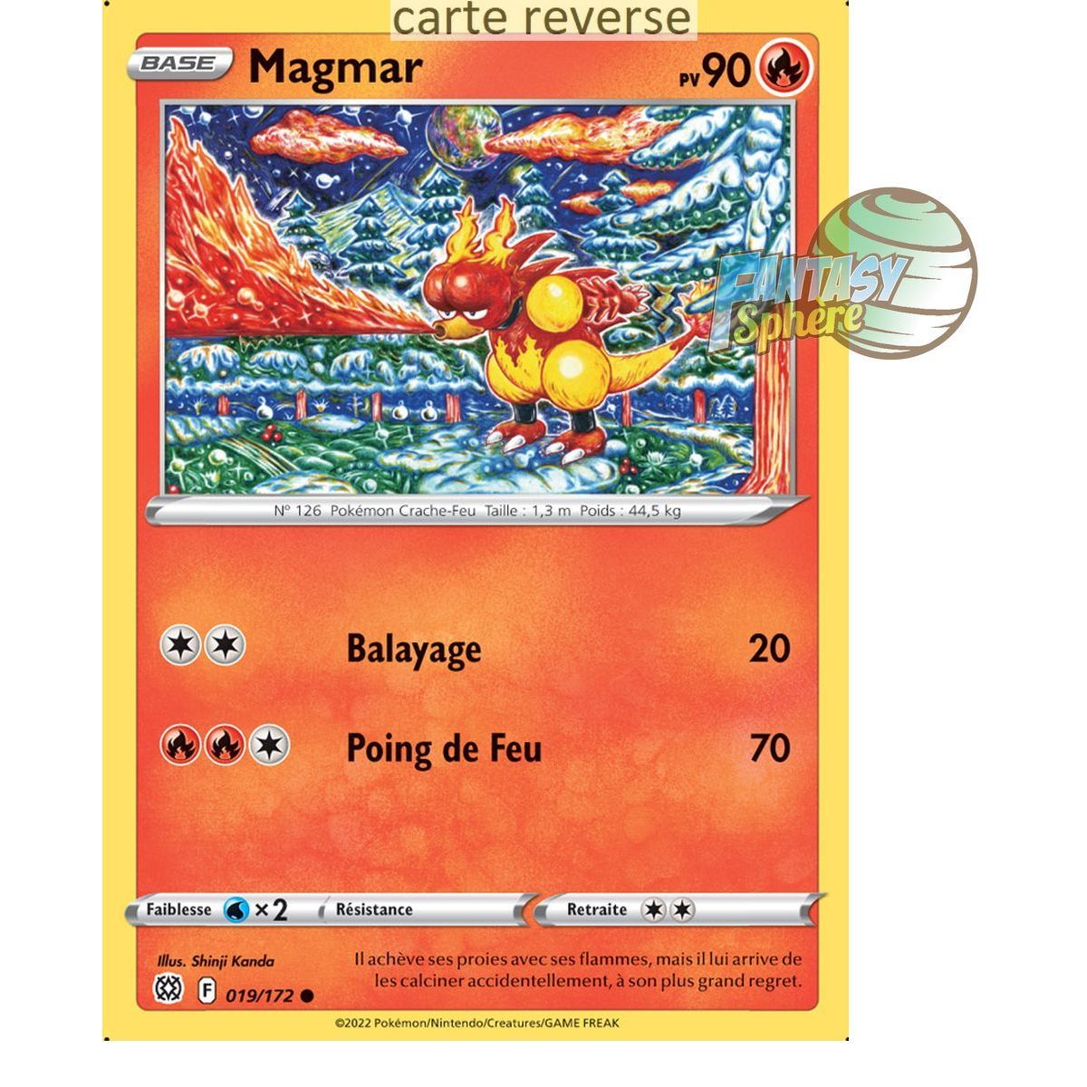 Magmar - Reverse 19/172 - Sword and Shield 9 Sparkling Stars