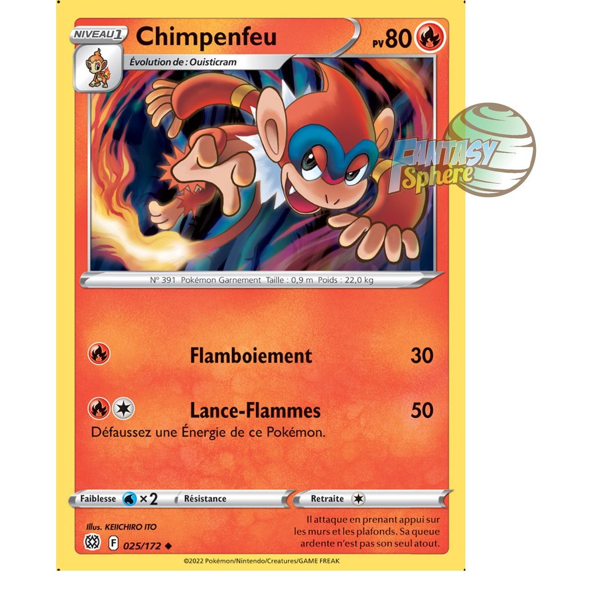 Chimpenfeu - Uncommon 25/172 - Sword and Shield 9 Sparkling Stars