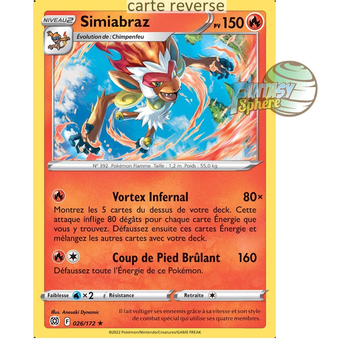 Item Simiabraz - Reverse 26/172 - Sword and Shield 9 Sparkling Stars