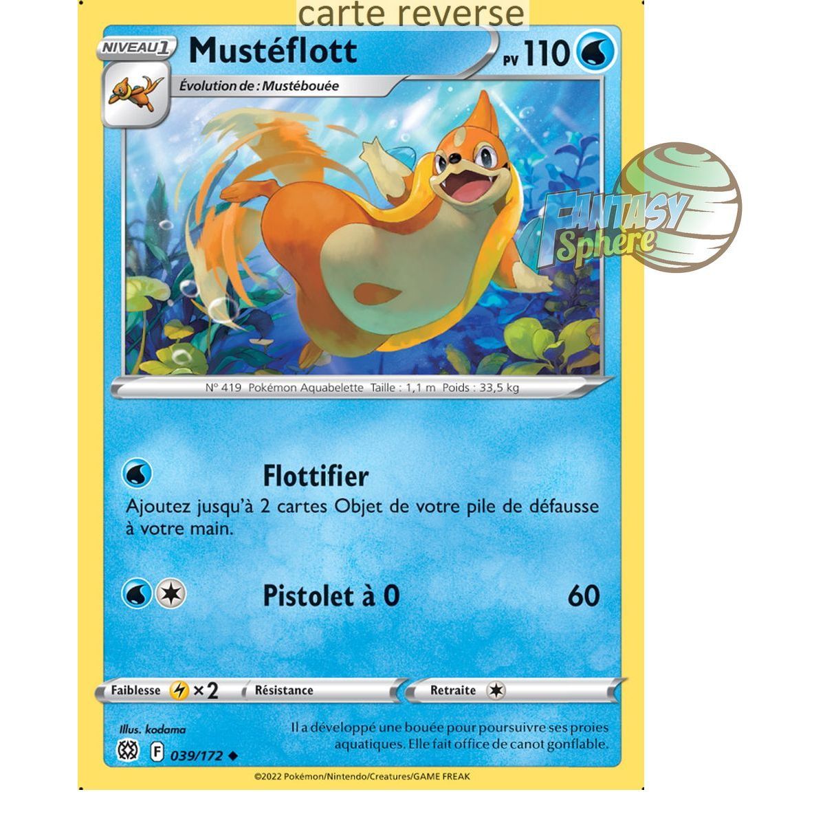 Mustéflott - Reverse 39/172 - Sword and Shield 9 Sparkling Stars