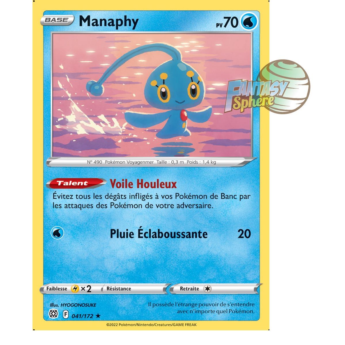Manaphy - Rare 41/172 - Sword and Shield 9 Sparkling Stars