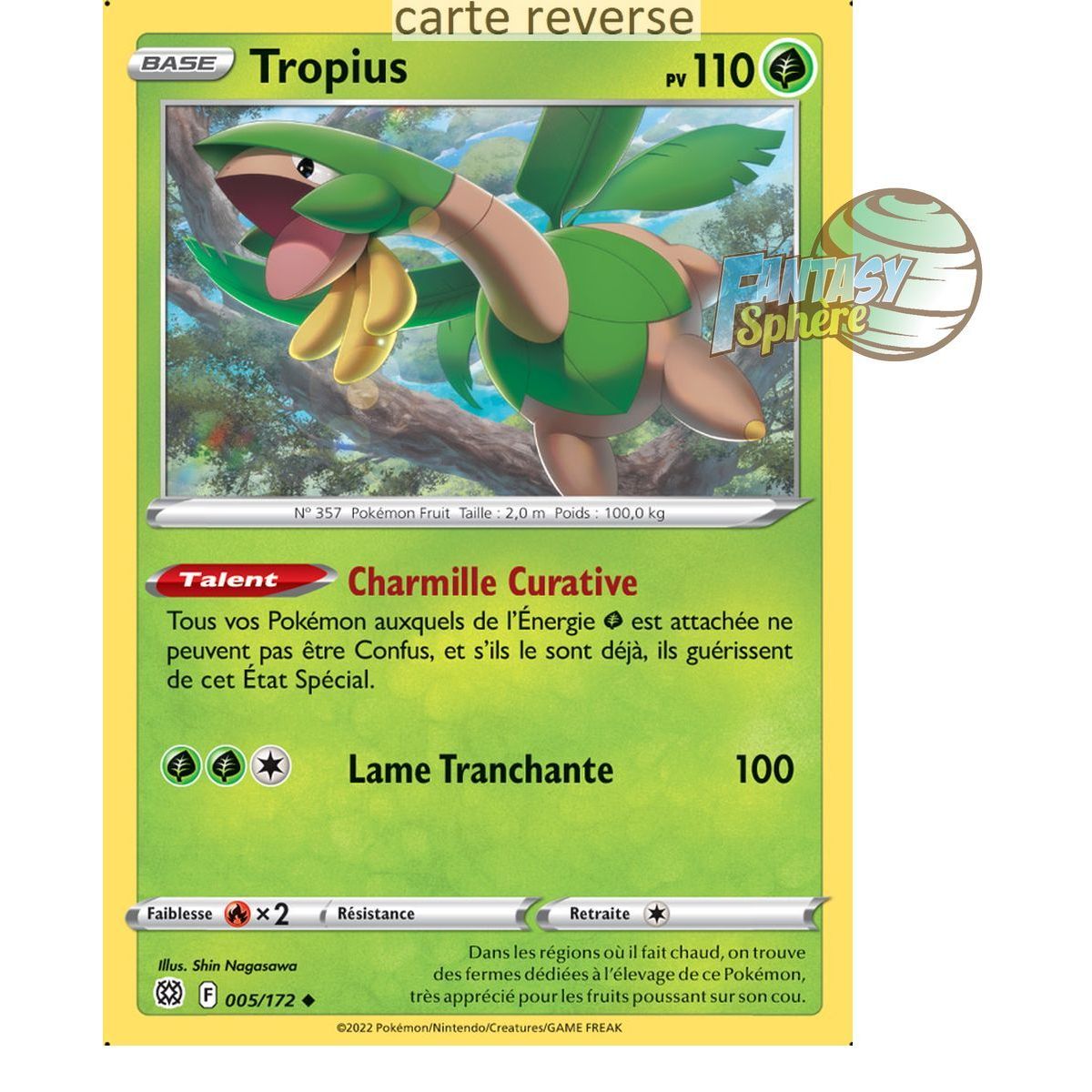 Tropius - Reverse 5/172 - Sword and Shield 9 Sparkling Stars