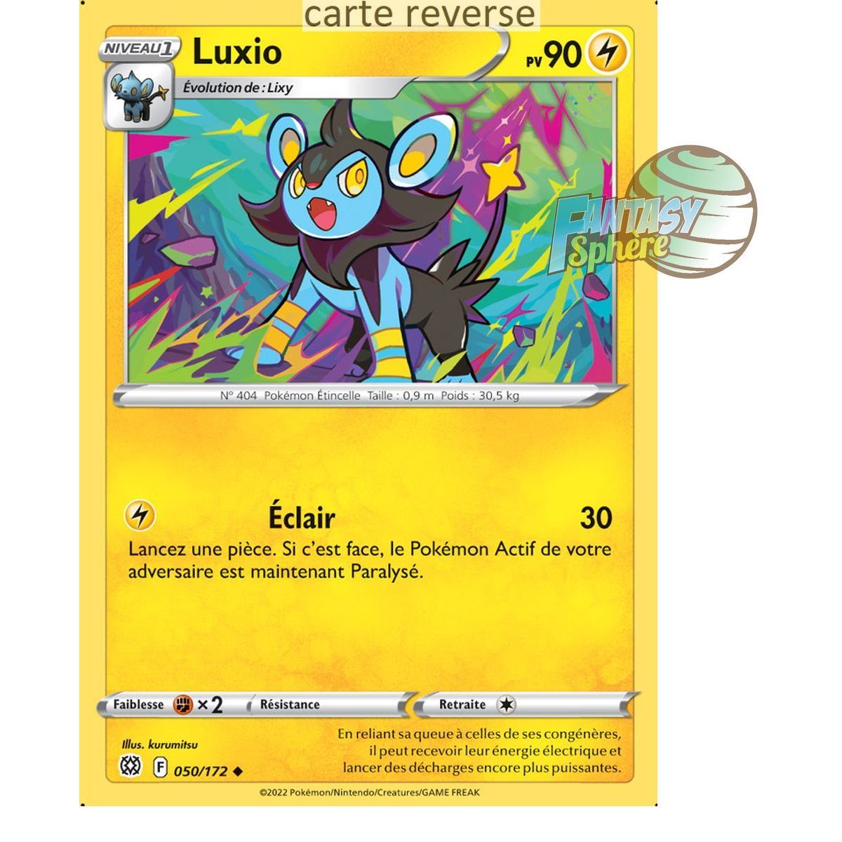 Luxio - Reverse 50/172 - Sword and Shield 9 Sparkling Stars