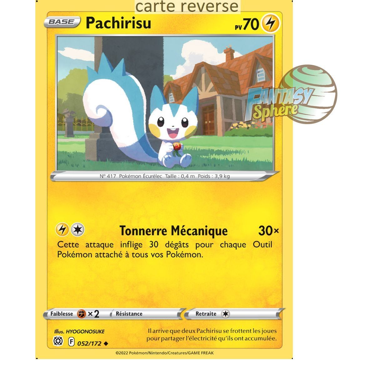 Pachirisu - Reverse 52/172 - Sword and Shield 9 Sparkling Stars