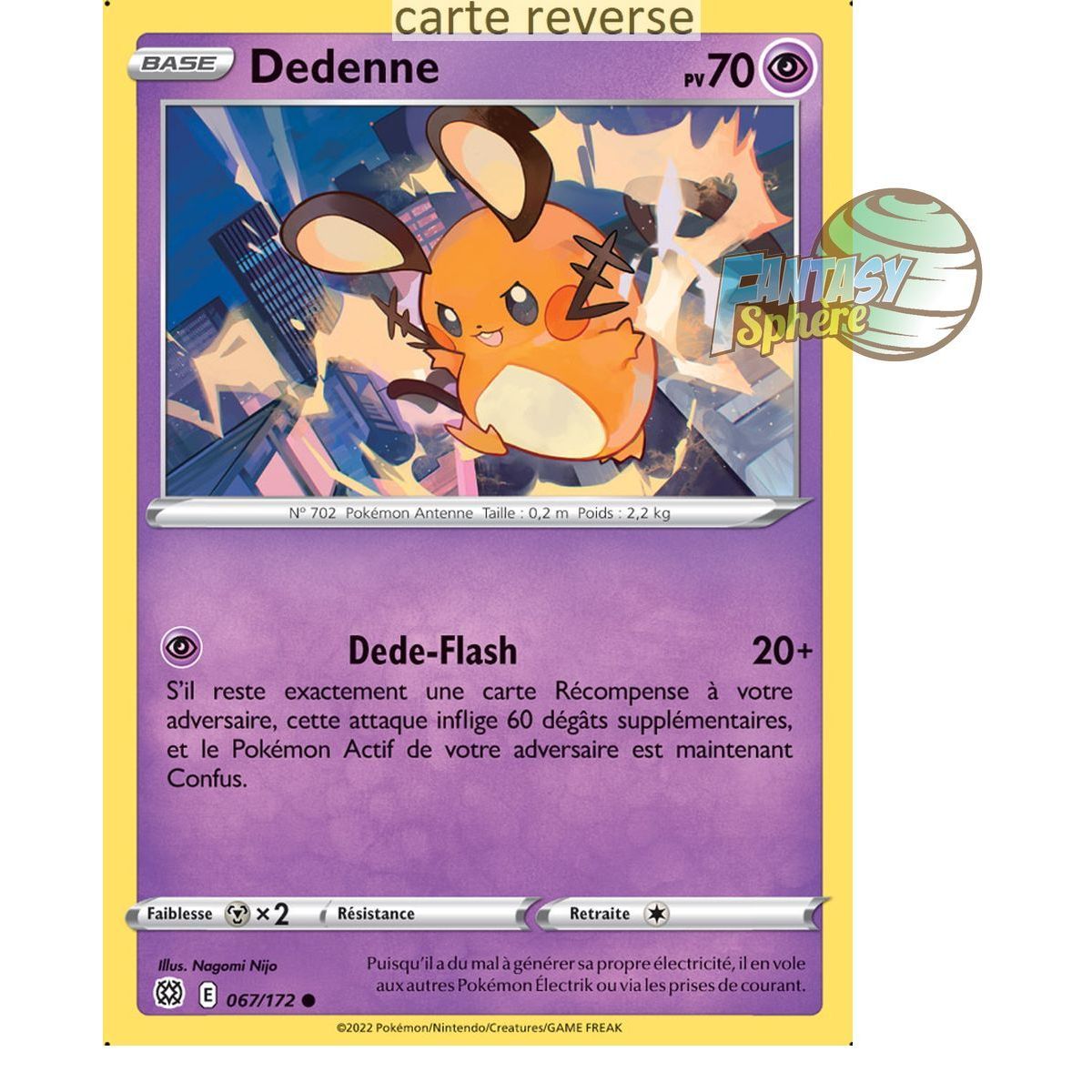 Dedenne - Reverse 67/172 - Sword and Shield 9 Sparkling Stars