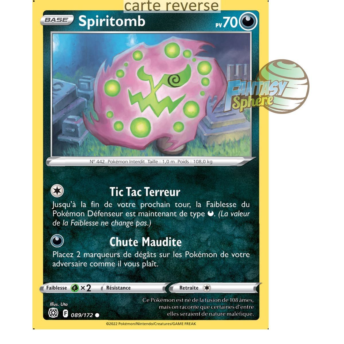 Spiritomb - Reverse 89/172 - Sword and Shield 9 Sparkling Stars