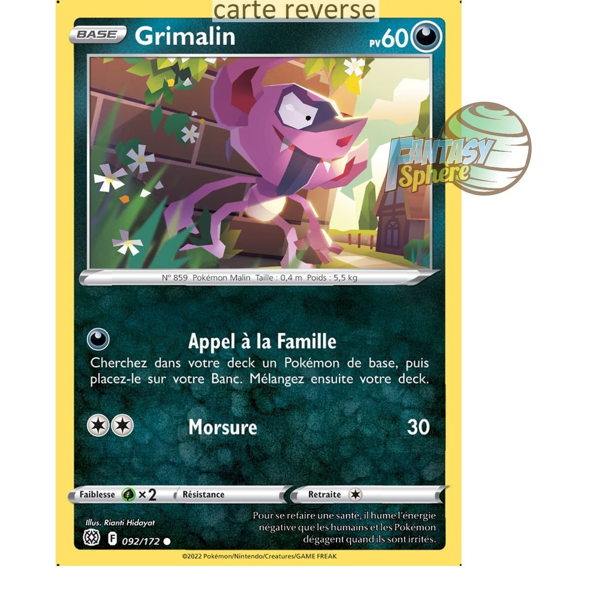 Grimalin - Reverse 92/172 - Sword and Shield 9 Sparkling Stars