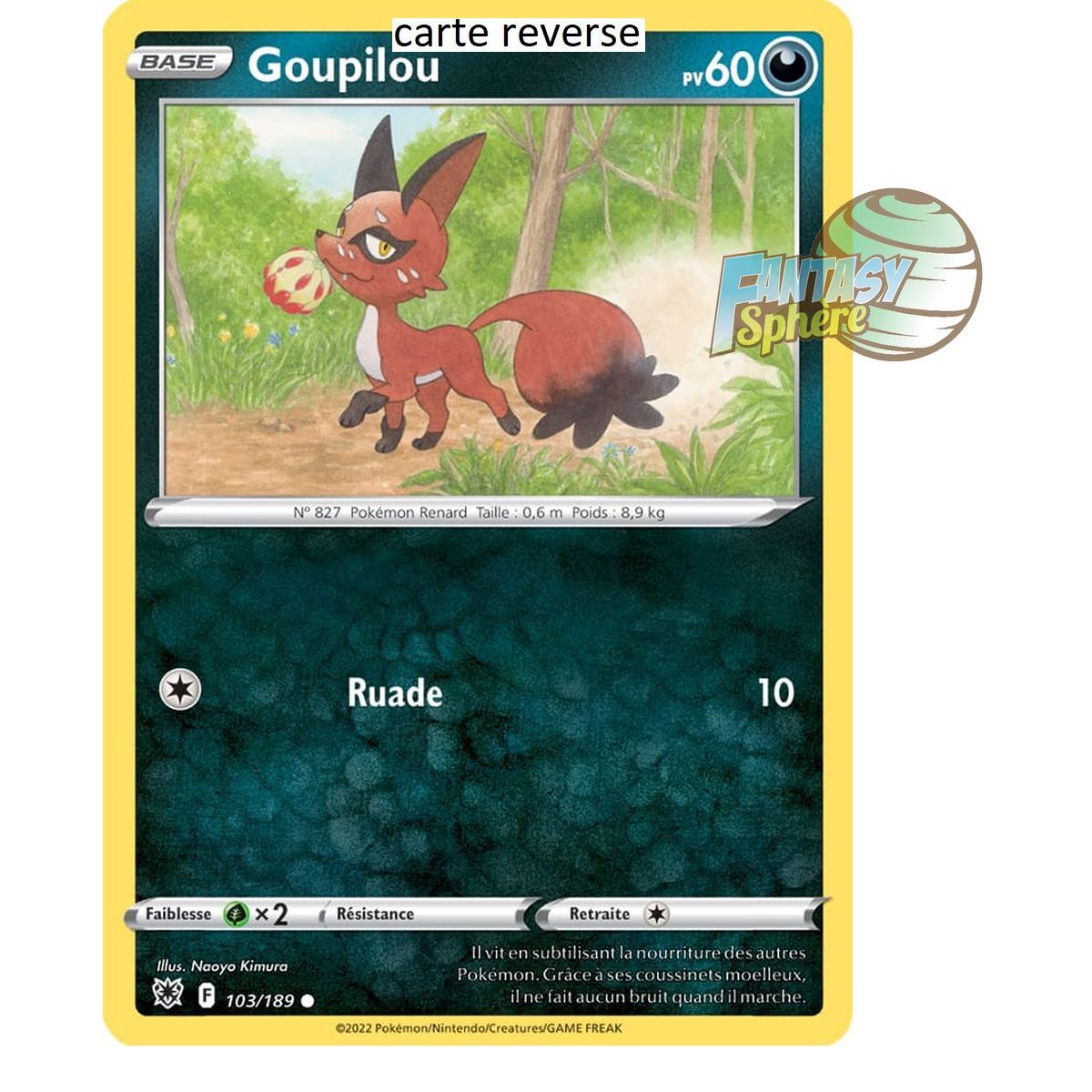 Item Goupilou - Reverse 103/189 - Sword and Shield 10 Radiant Stars