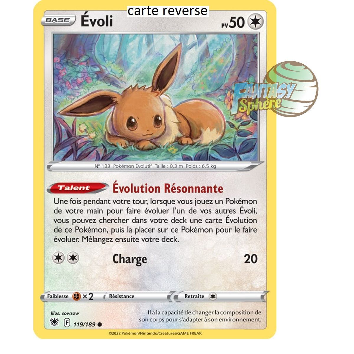 Item Eevee - Reverse 119/189 - Sword and Shield 10 Radiant Stars