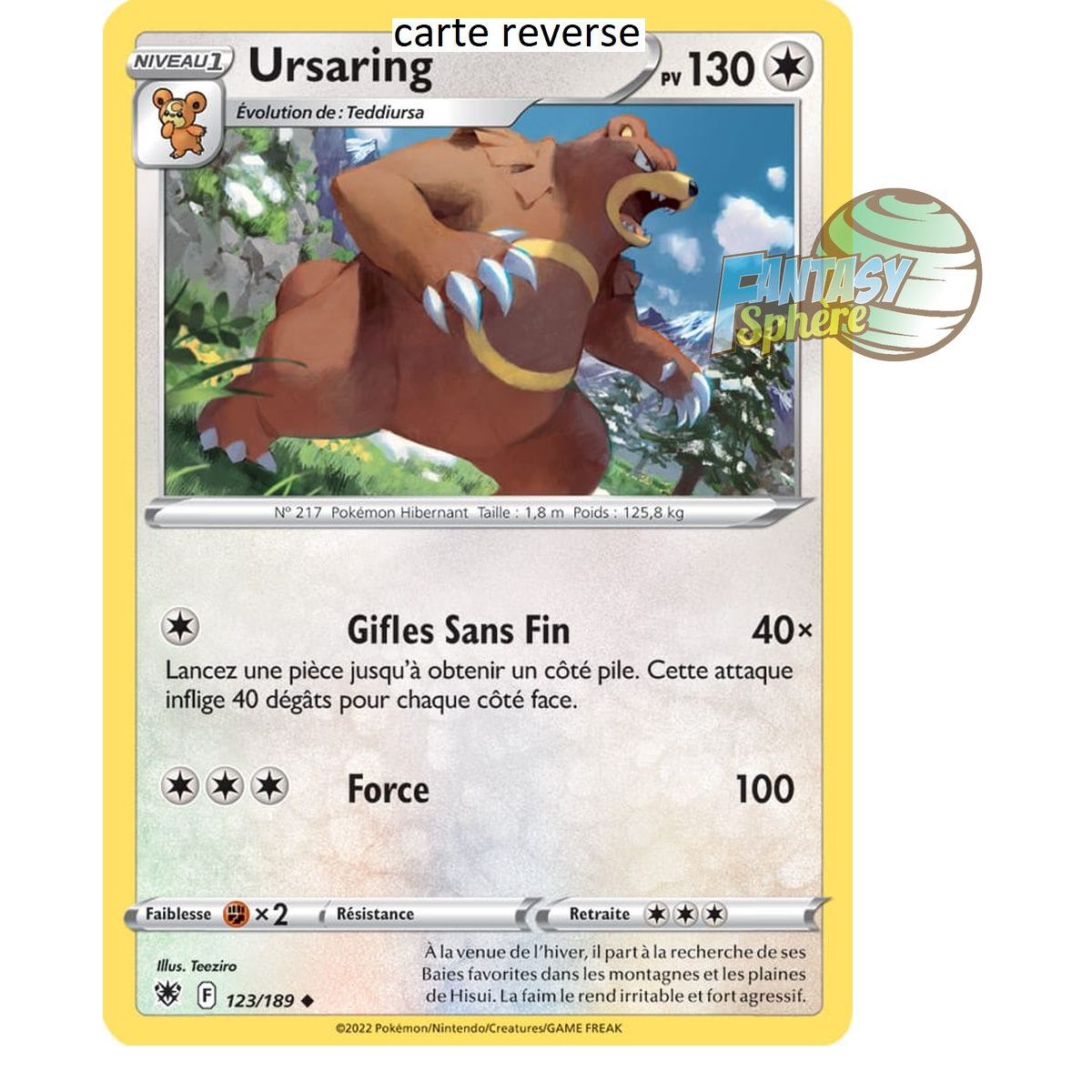 Ursaring - Reverse 123/189 - Sword and Shield 10 Radiant Stars