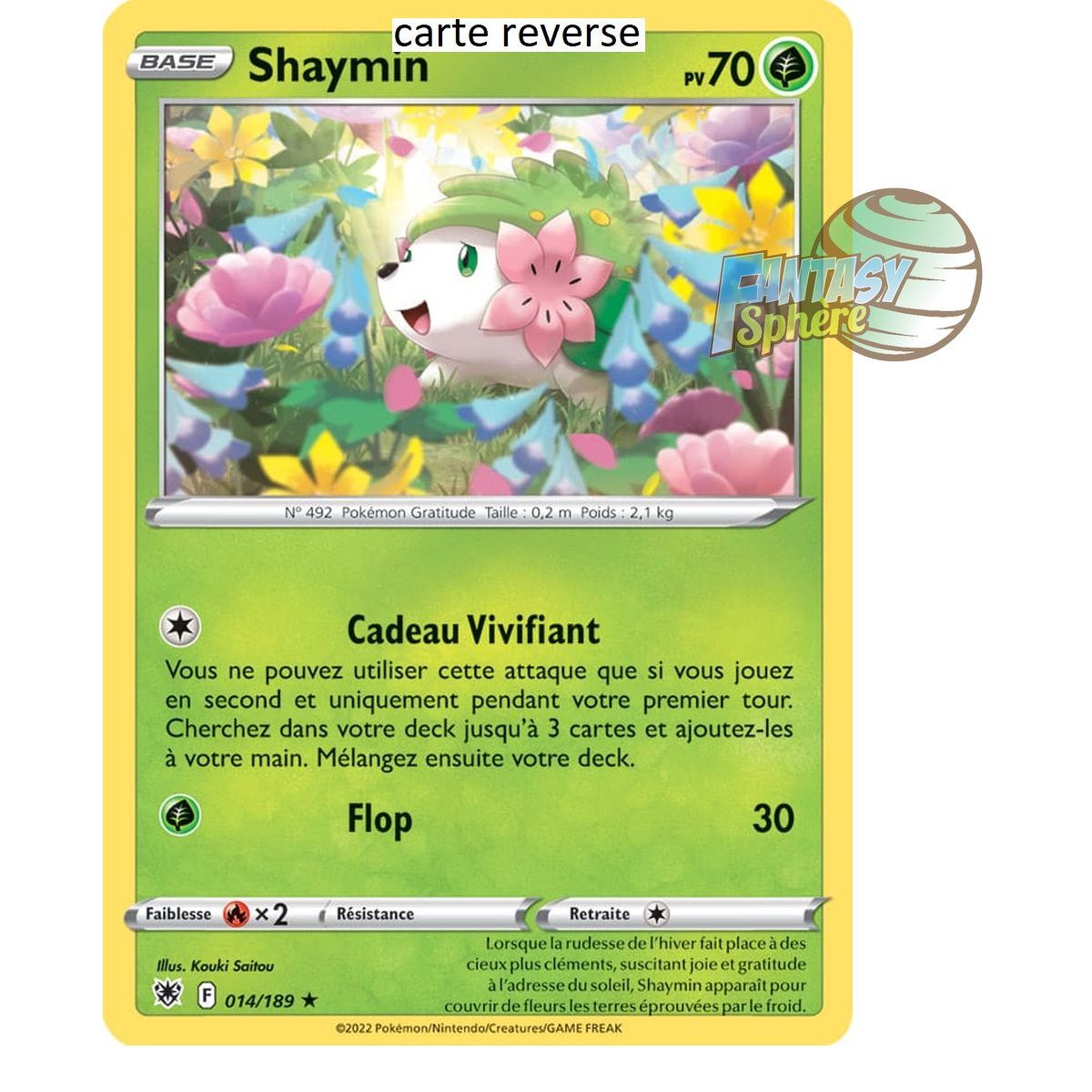 Shaymin - Reverse 14/189 - Sword and Shield 10 Radiant Stars