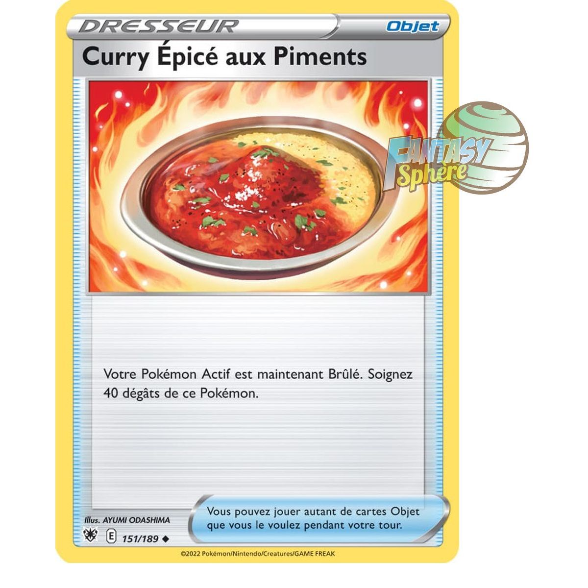 Item Spicy Curry with Chili Peppers - Uncommon 151/189 - Sword and Shield 10 Radiant Stars