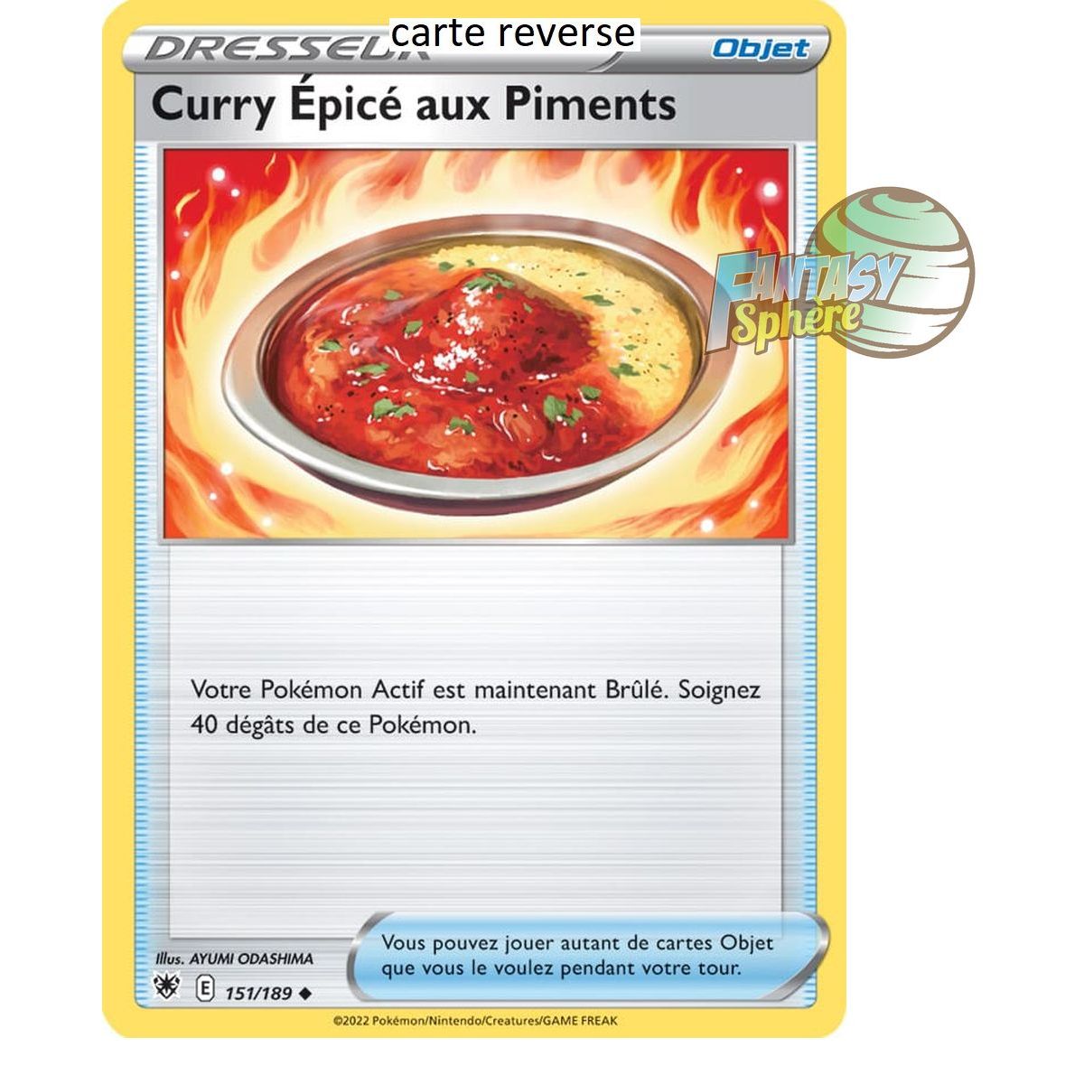 Spicy Curry with Chili Peppers - Reverse 151/189 - Sword and Shield 10 Radiant Stars