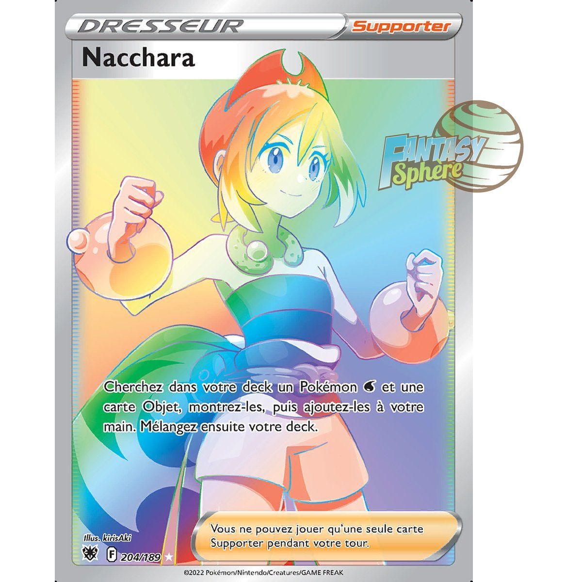 Nacchara - Secret Rare 204/189 - Sword & Shield 10 Radiant Stars
