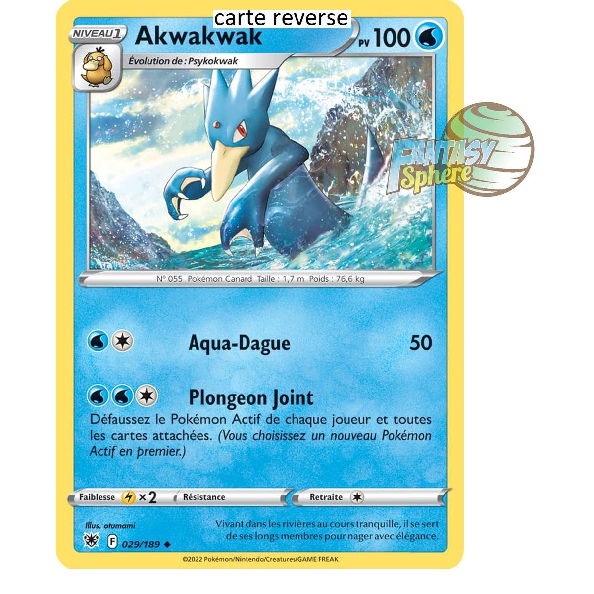 Akwakwak - Reverse 29/189 - Sword and Shield 10 Radiant Stars