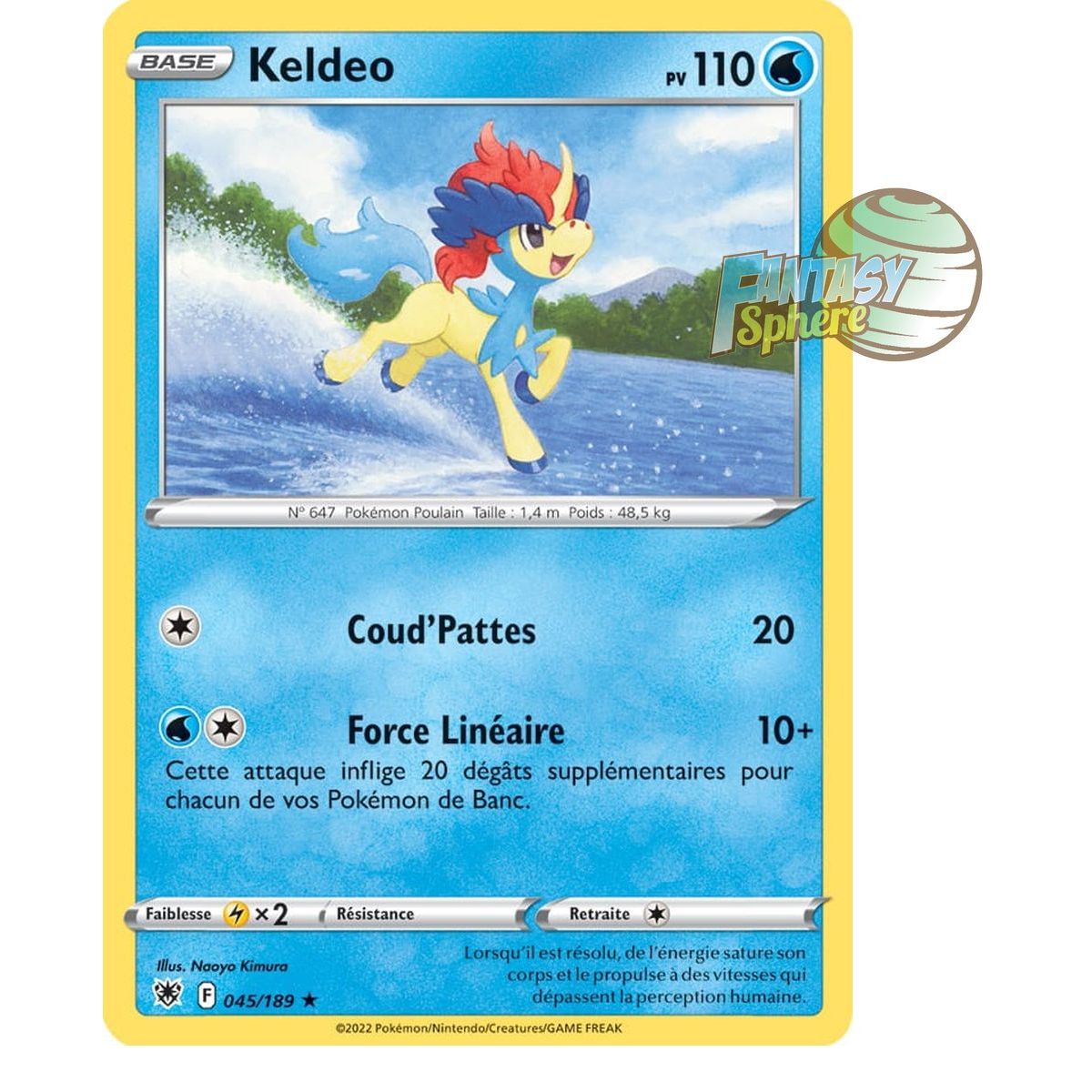 Keldeo - Holo Rare 45/189_H - Sword and Shield 10 Radiant Stars