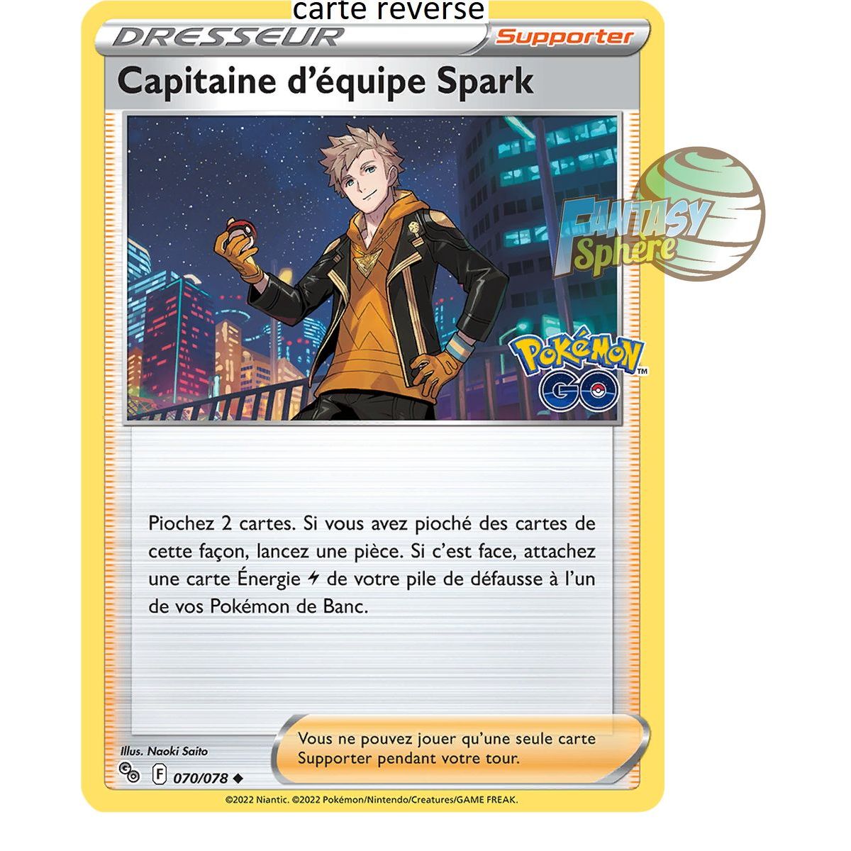 Item Team Captain Spark - Reverse 70/78 - Sword and Shield 10.5 Pokemon GO