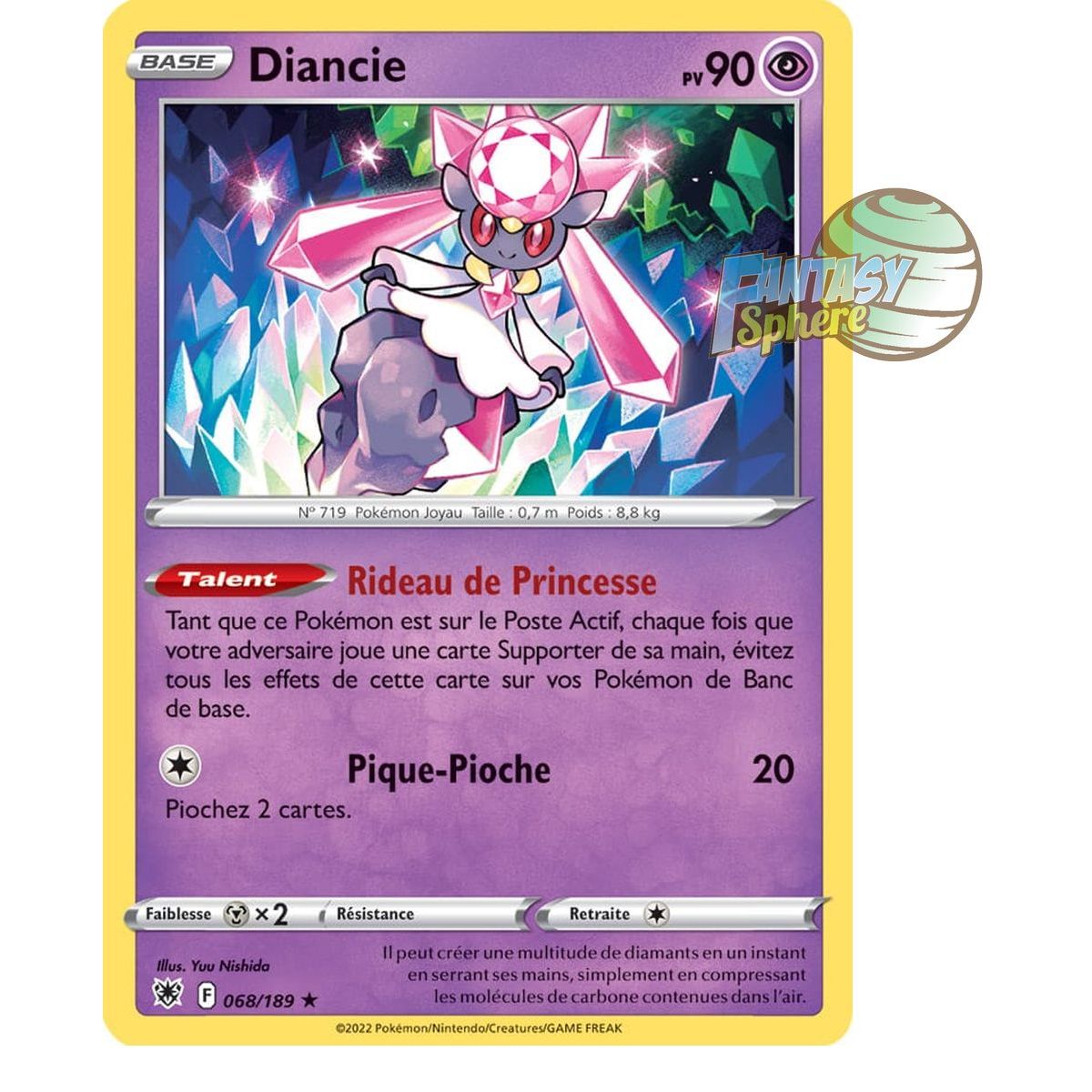 Diancie - Holo Rare 68/189_H - Sword and Shield 10 Radiant Stars