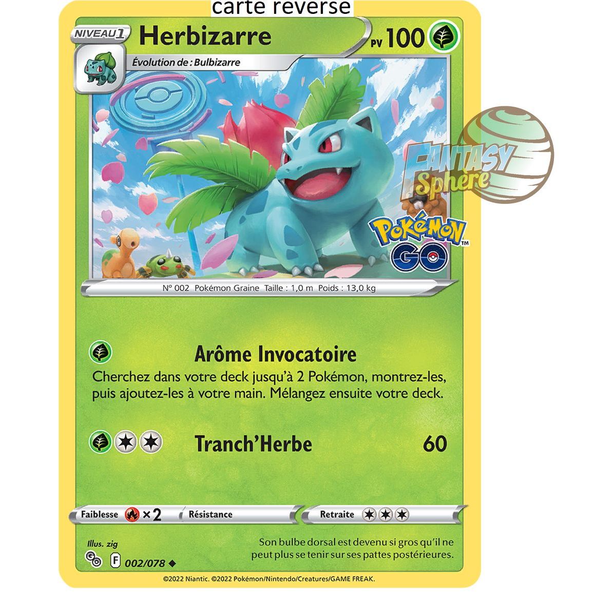 Item Herbizarre - Reverse 2/78 - Sword and Shield 10.5 Pokemon GO