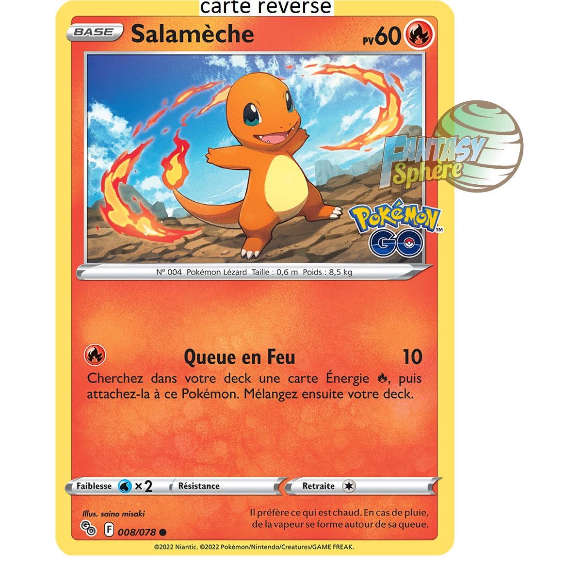 Charmander - Reverse 8/78 - Sword and Shield 10.5 Pokemon GO