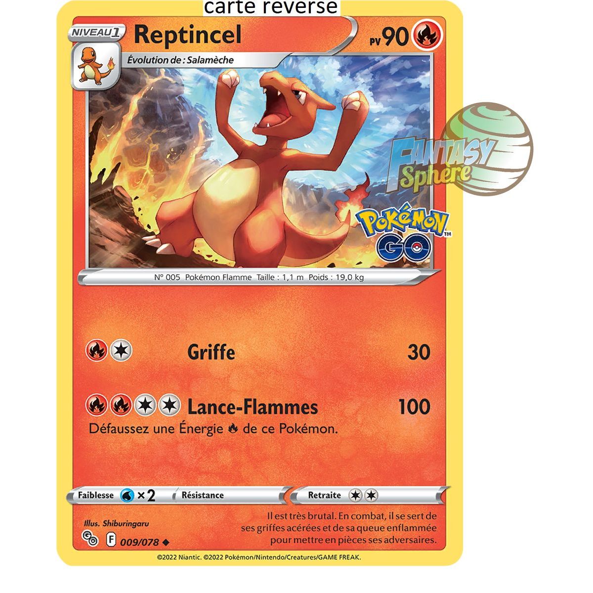 Item Reptincel - Reverse 9/78 - Sword and Shield 10.5 Pokemon GO