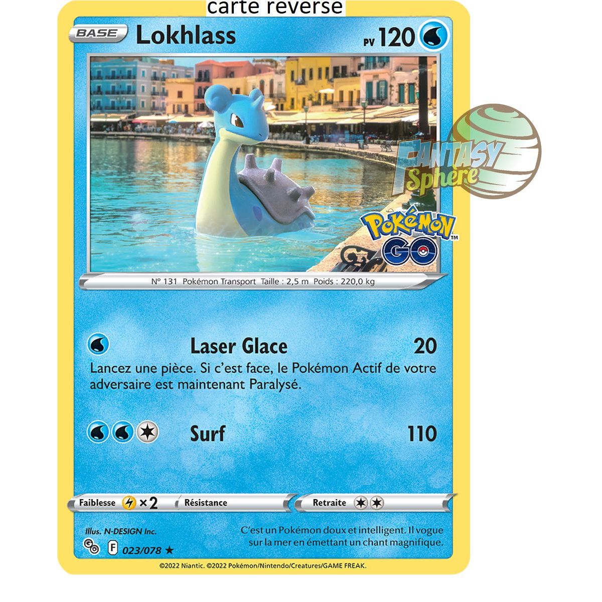 Lokhlass - Reverse 23/78 - Sword and Shield 10.5 Pokemon GO