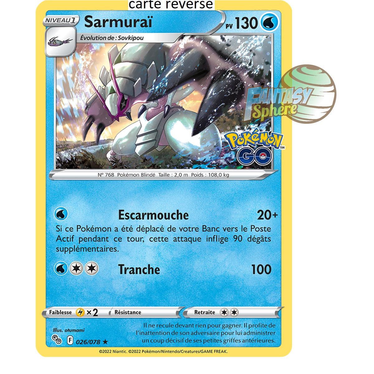 Sarmurai - Reverse 26/78 - Sword and Shield 10.5 Pokemon GO